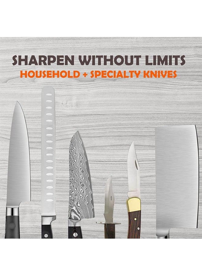 Rolling Knife Sharpener Kit, magnetic knife sharpener with Two Fixed Angles 15 and 20 ​Degrees, Wooden roller sharpener for knives for Pocket Knife, Kitchen Knives, Chef Knife Set.