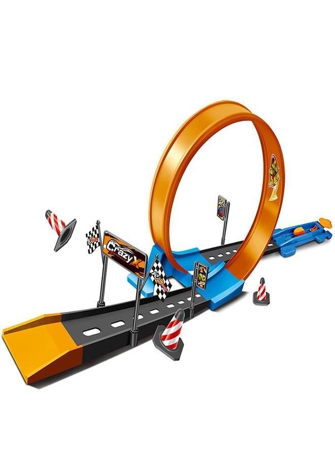 Car metal racing car alloy rail ejection rail car