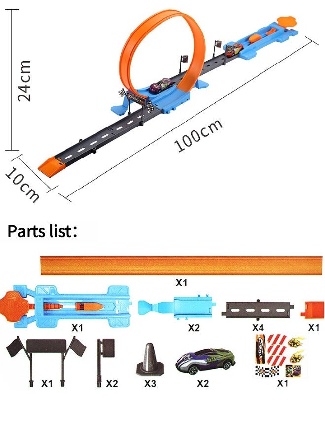 Car metal racing car alloy rail ejection rail car