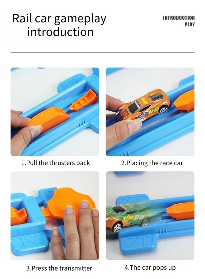 Car metal racing car alloy rail ejection rail car