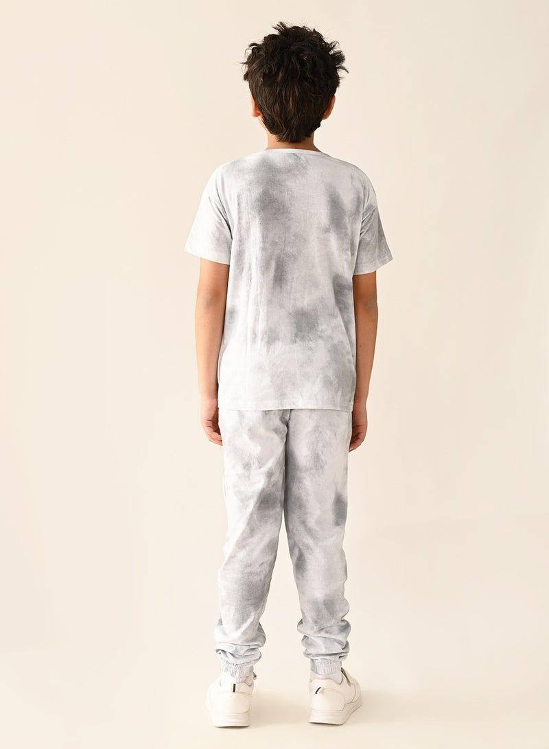 Funky Printed T-shirt with Jogger Set