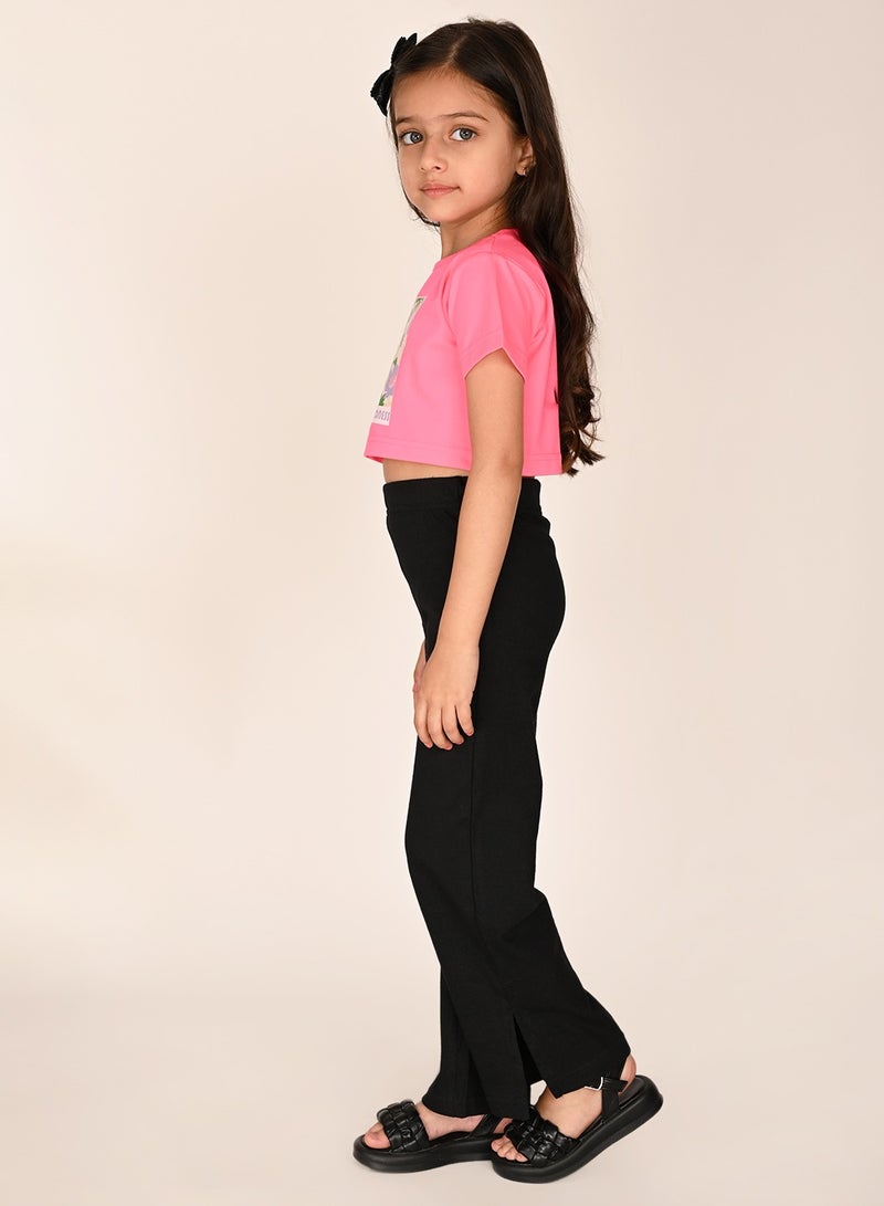 Beige Black Girls Wear Clothing set