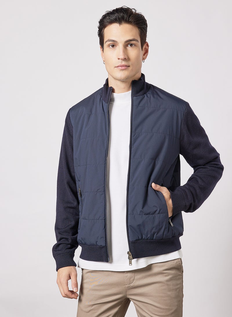 Padded Hybrid Jacket Navy