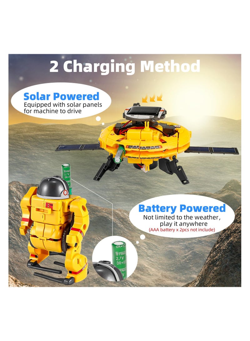 Solar Robot Toy 6-in-1, STEM Educational Science Kits for Kids Age 8 9 10, Building Space Robotics Kit, Science&Play Mechanics, Birthday Gifts for 11 12 13 14 Year Old Boys Present Toys