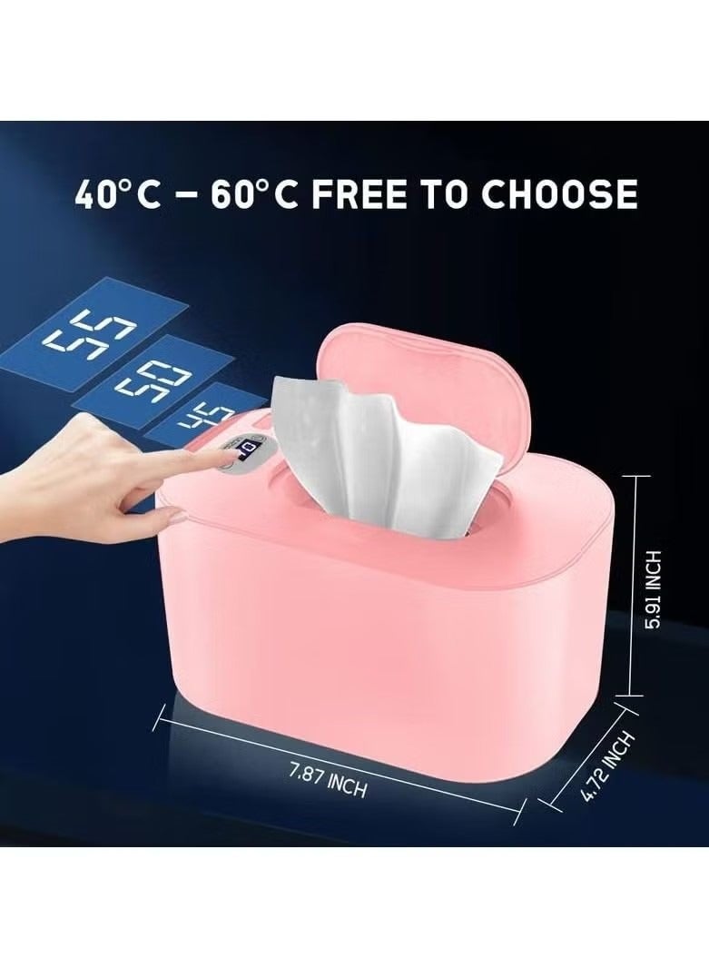 Wipe Warmer,Baby Wet Wipes Warmer and Dispenser,Large Capacity Wet Wipe Heater,Baby Wipes Heater Thermostat Wet Wipes Box Portable Wipes Heating Box Temperature Adjustable