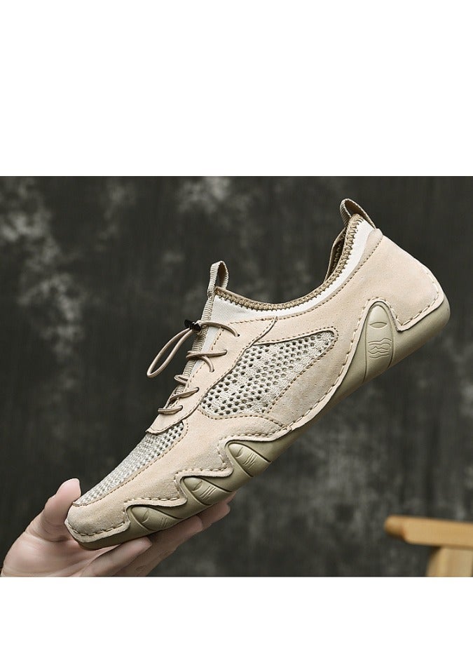 Men's Mesh Shoes, Breathable Sports And Leisure Shoes, Leather Shoes