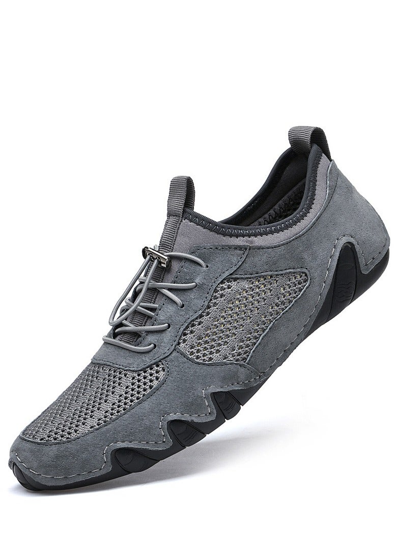 Men's Mesh Shoes, Breathable Sports And Leisure Shoes, Leather Shoes