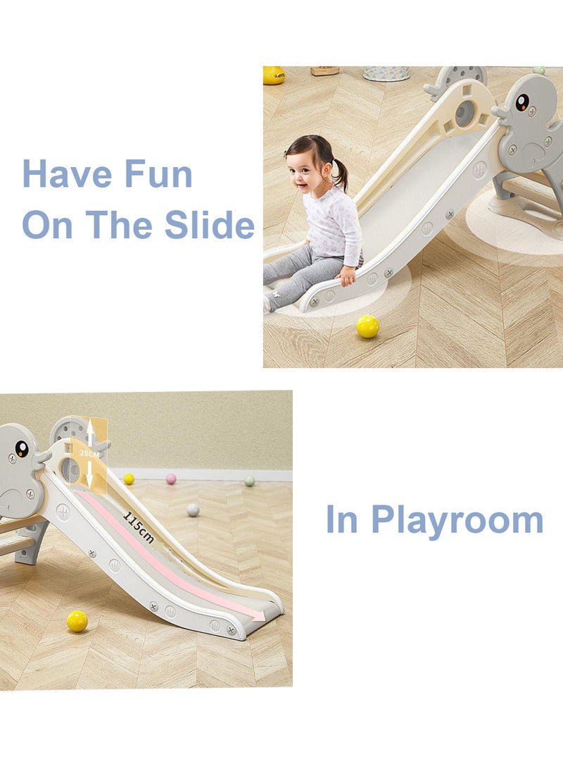 Children's Slide Indoor Household Small Kids Slide for Toddlers Indoor Freestanding Slide Easy Assemble Children Climber Playset Toy Climber Freestanding Toddler Slide