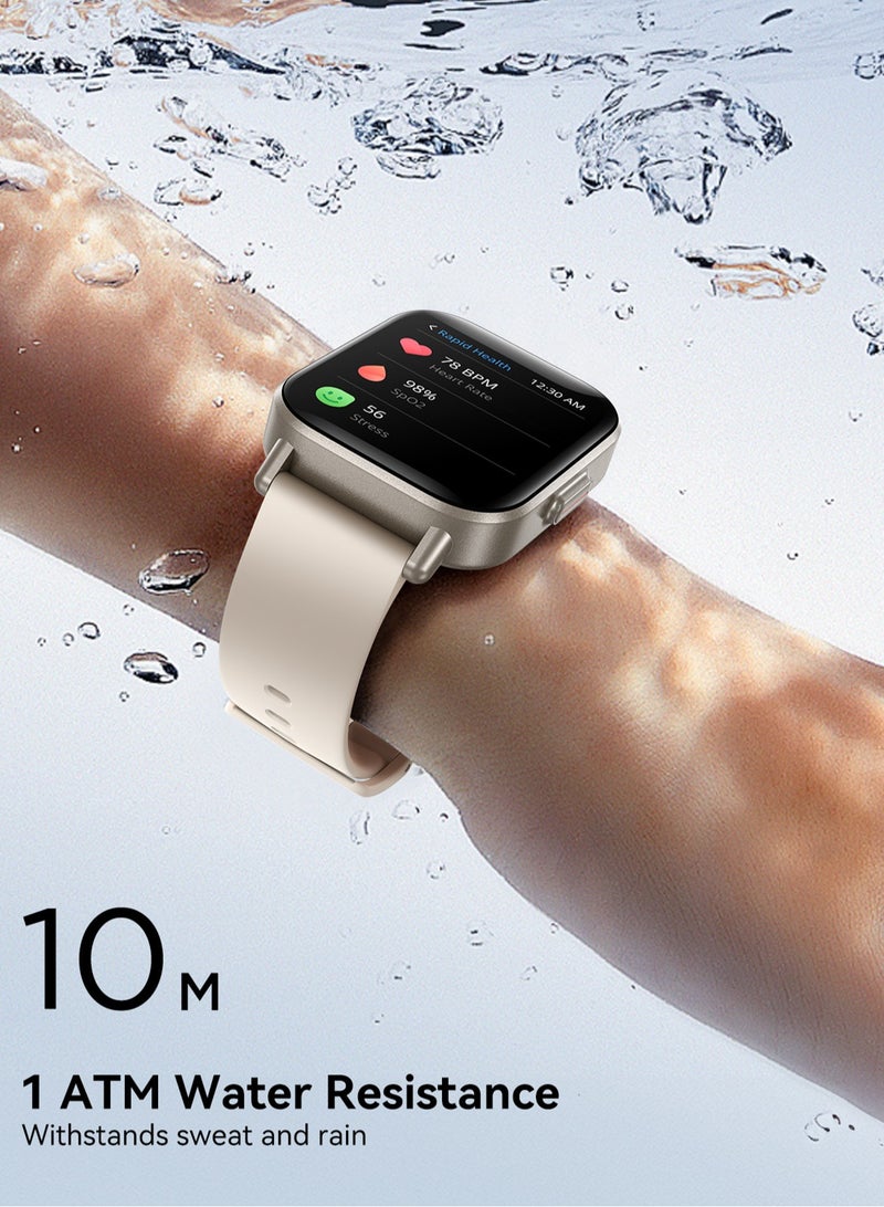 340 mAh JR-FT3 Smart Watch Can Make and Receive Calls 1.96-inch HD Screen Bluetooth Connection Fitness Monitoring 340mAh Unisex Compatible with Apple and Android Metal Silicone Strap silver