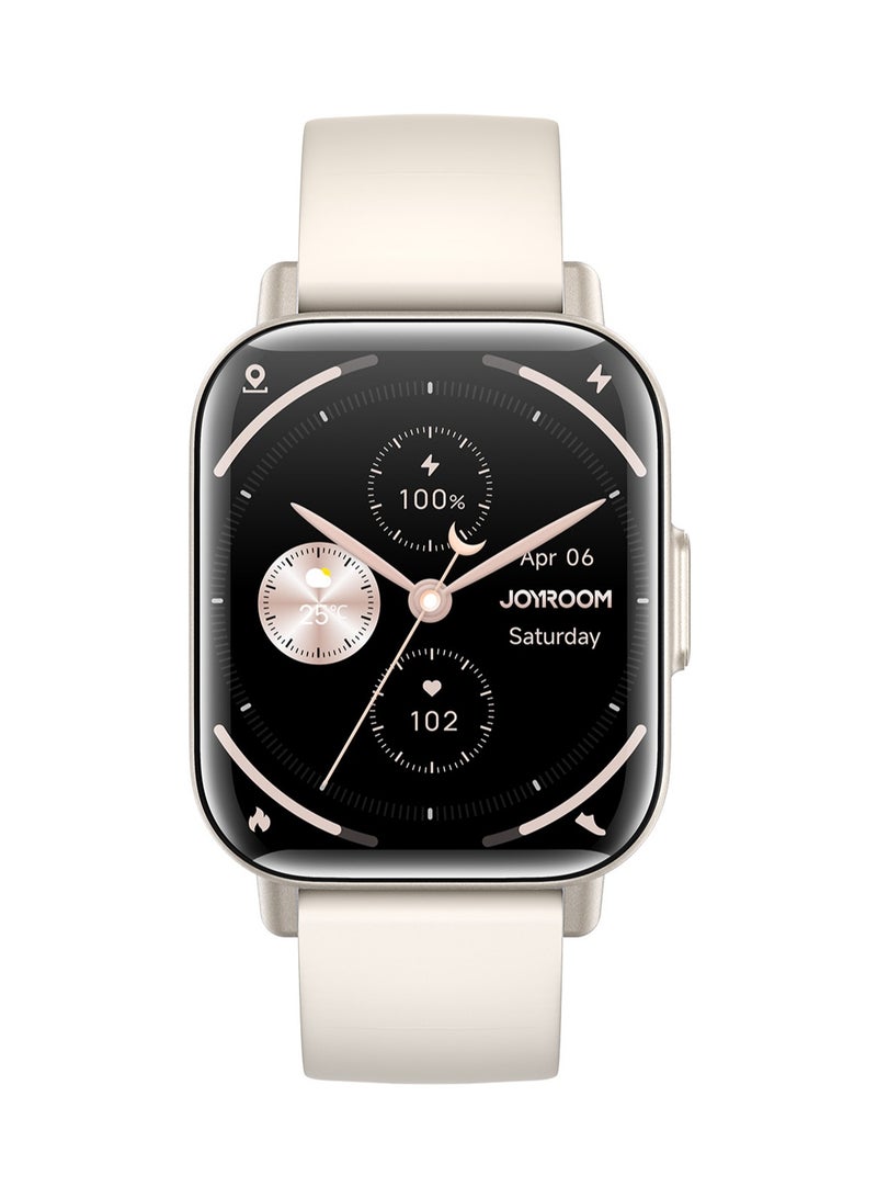 340 mAh JR-FT3 Smart Watch Can Make and Receive Calls 1.96-inch HD Screen Bluetooth Connection Fitness Monitoring 340mAh Unisex Compatible with Apple and Android Metal Silicone Strap silver