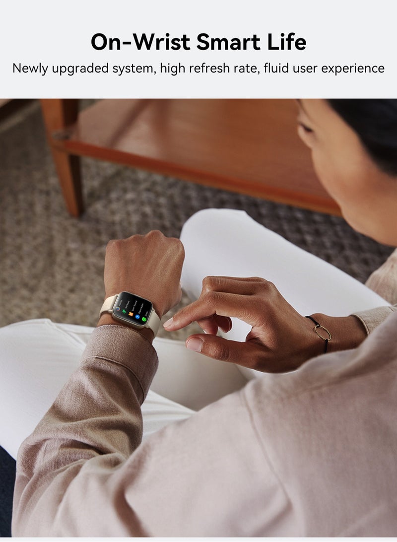 340 mAh JR-FT3 Smart Watch Can Make and Receive Calls 1.96-inch HD Screen Bluetooth Connection Fitness Monitoring 340mAh Unisex Compatible with Apple and Android Metal Silicone Strap silver