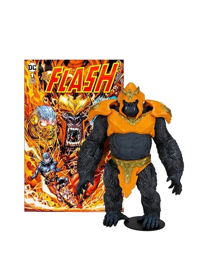 The Flash - Gorilla GRODD | DC Direct - Comic with MEGA Figure | Material : Plastic | 1 4Years+ Above | Designed with Ultra Articulation