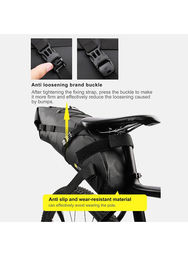 Bike Saddle Tube Bag Waterproof Bicycle Under Seats Bag Large Capacity Cycle Storage Bag Quick Release Bicycle Accessories
