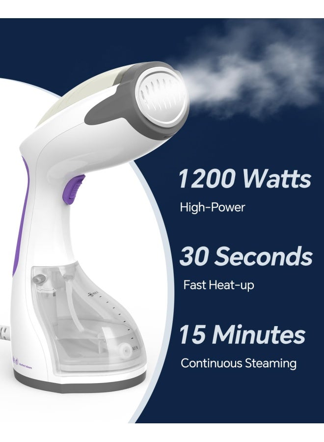 Beautural Steamer For Clothes Portable Handheld Garment Fabric Wrinkles Remover 30 Second Fast Heat Up Auto Off Large Detachable Water Tank