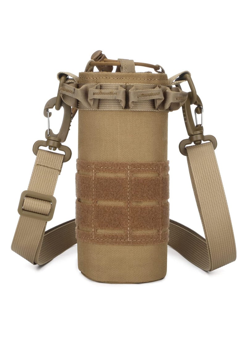 SYOSI Portable Tactical Water Bottle Nylon Portable Water Container Pouch Bag Carrier for Camping Hiking Hunting Traveling