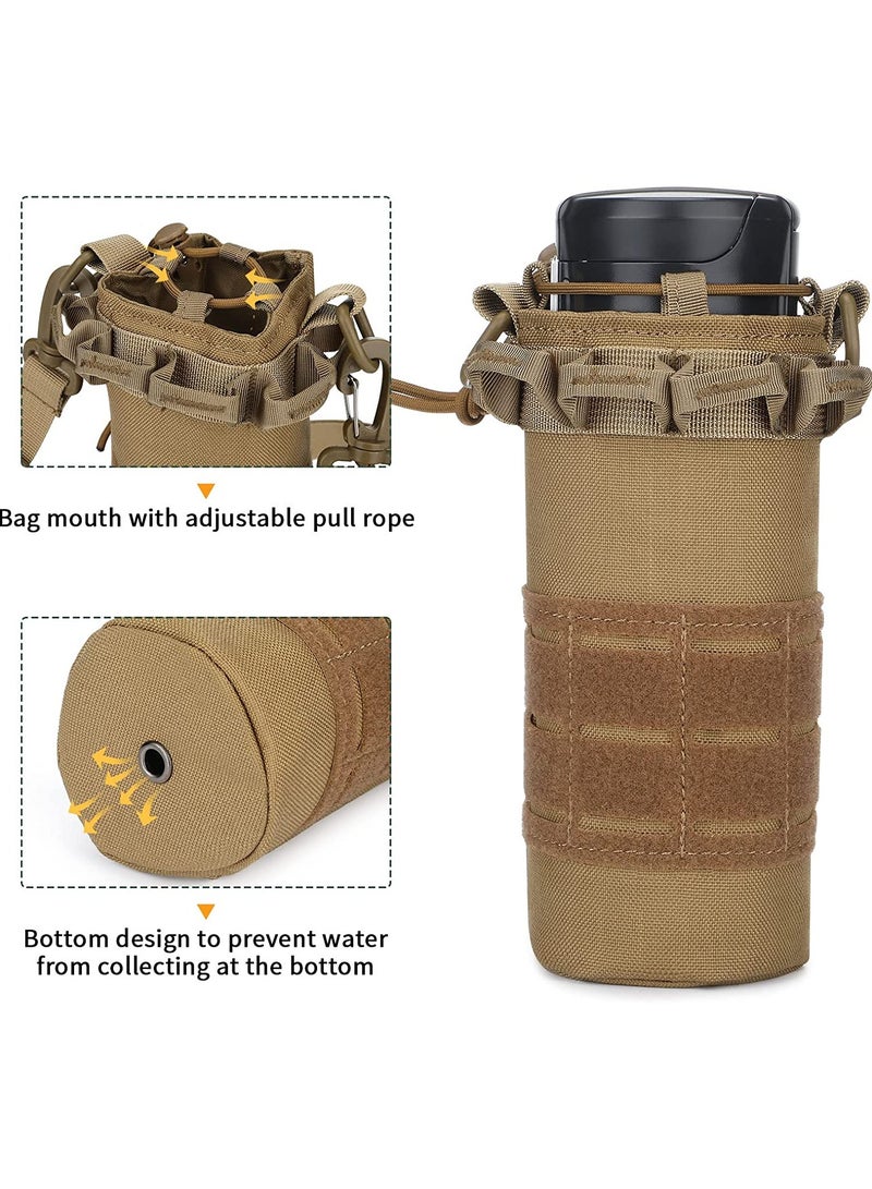SYOSI Portable Tactical Water Bottle Nylon Portable Water Container Pouch Bag Carrier for Camping Hiking Hunting Traveling