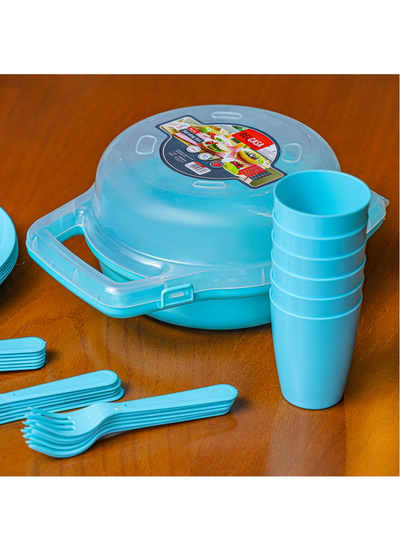 Delcasa 32 Piece Picnic Serving Set DC2669 assorted color