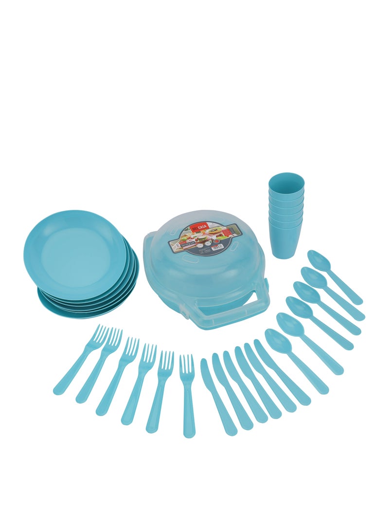 Delcasa 32 Piece Picnic Serving Set DC2669 assorted color