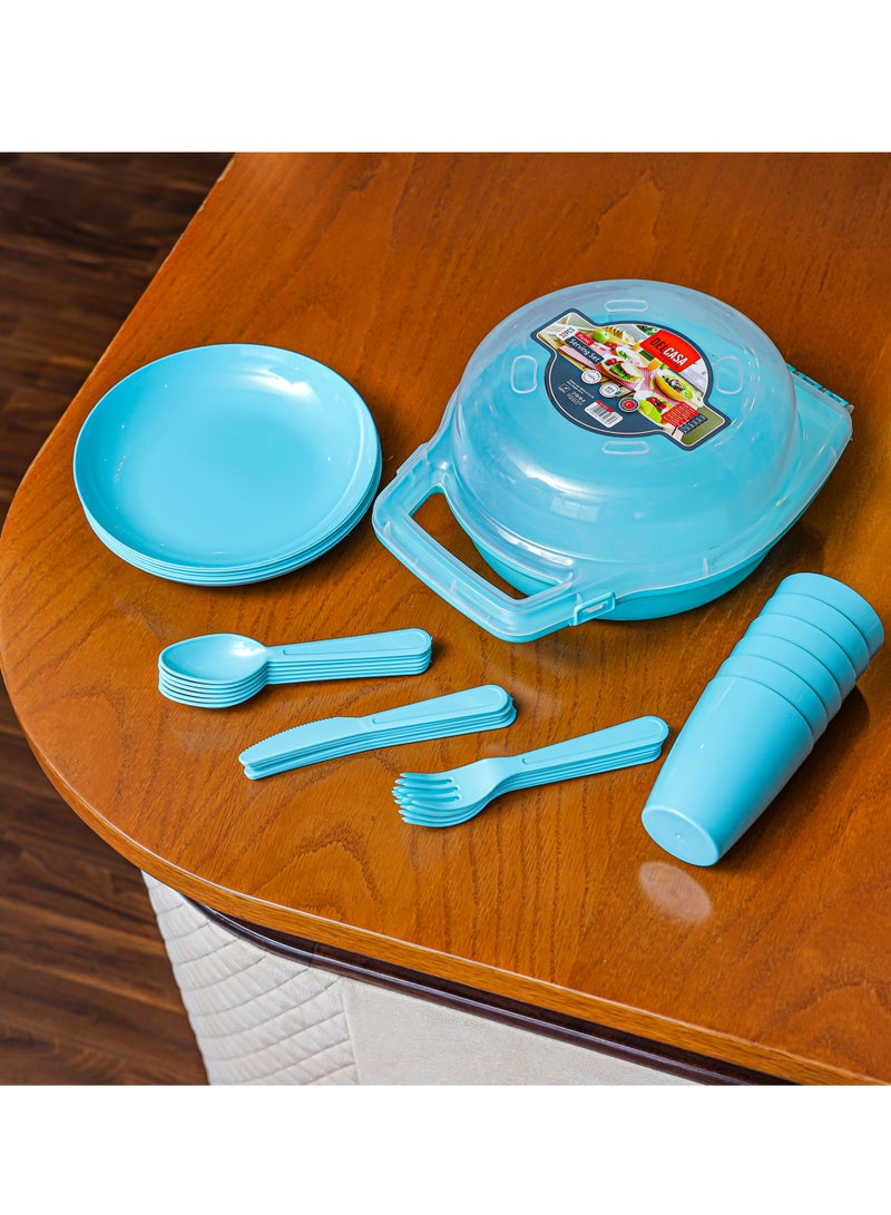 Delcasa 32 Piece Picnic Serving Set DC2669 assorted color