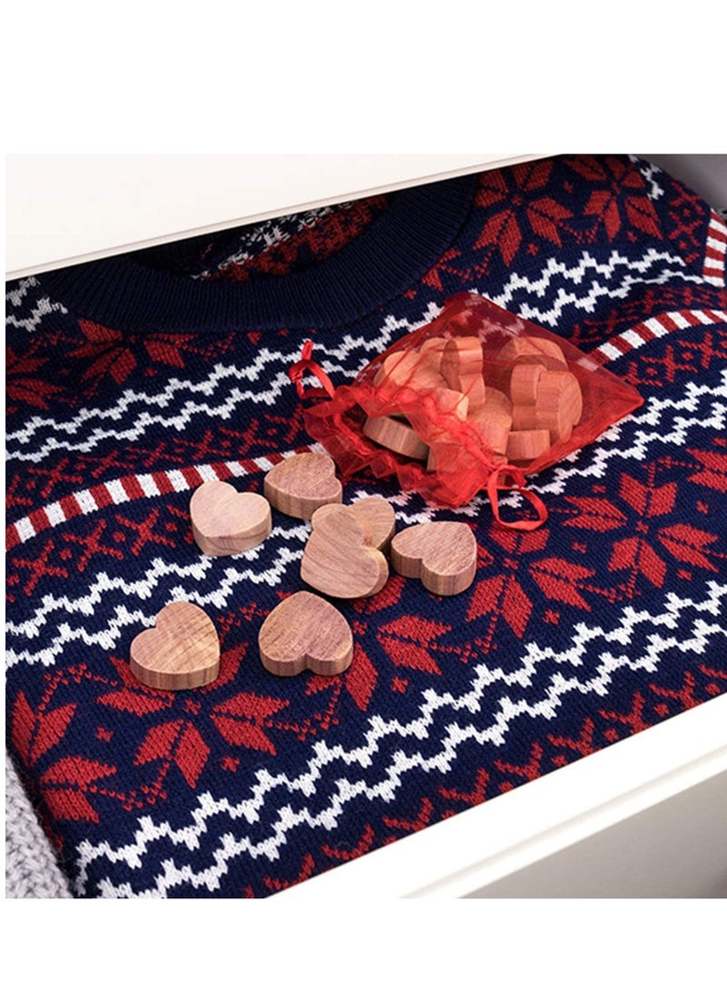 Cedar Chips Sachets Bags for Closets and Drawers Blocks Clothes Storage Wood Hanger Scented Clothing Bag Fresheners 30 Pcs