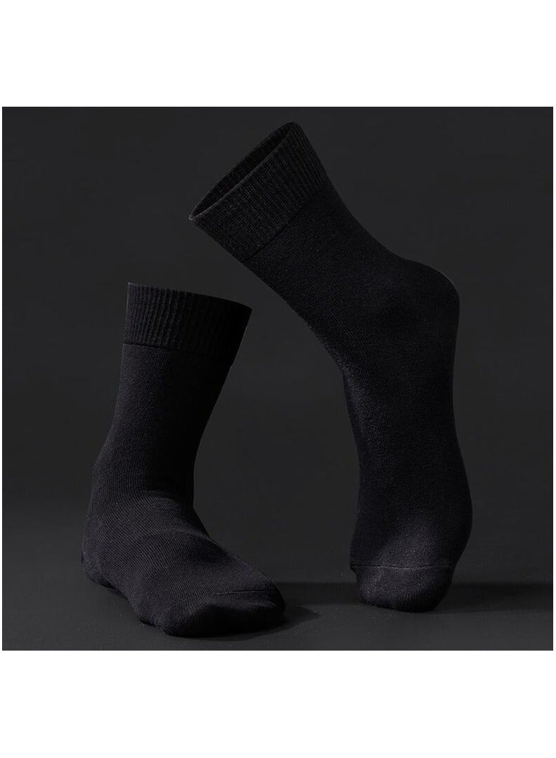 6 Pairs Of Boxed Men's Casual Breathable Business Style Mid Length Socks