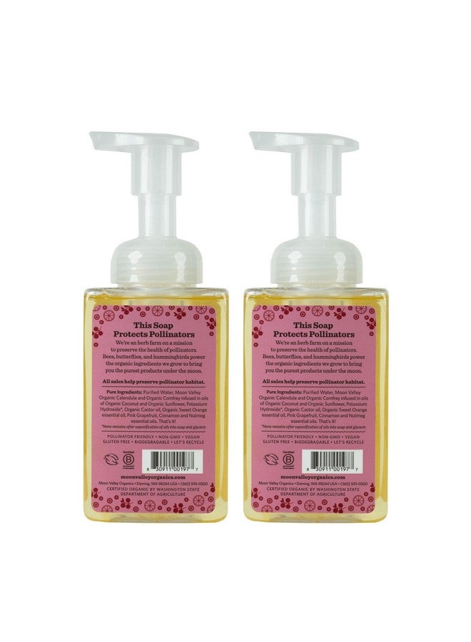Moon Valley Herbal Foaming Hand Soap Vegan (Cranberry Citrus Recyclable Bottle)