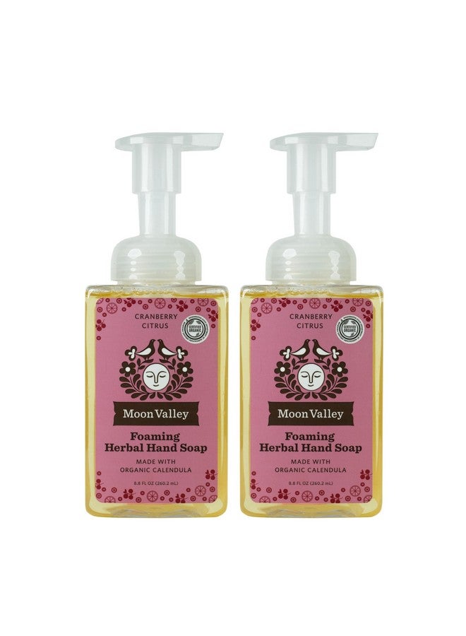 Moon Valley Herbal Foaming Hand Soap Vegan (Cranberry Citrus Recyclable Bottle)