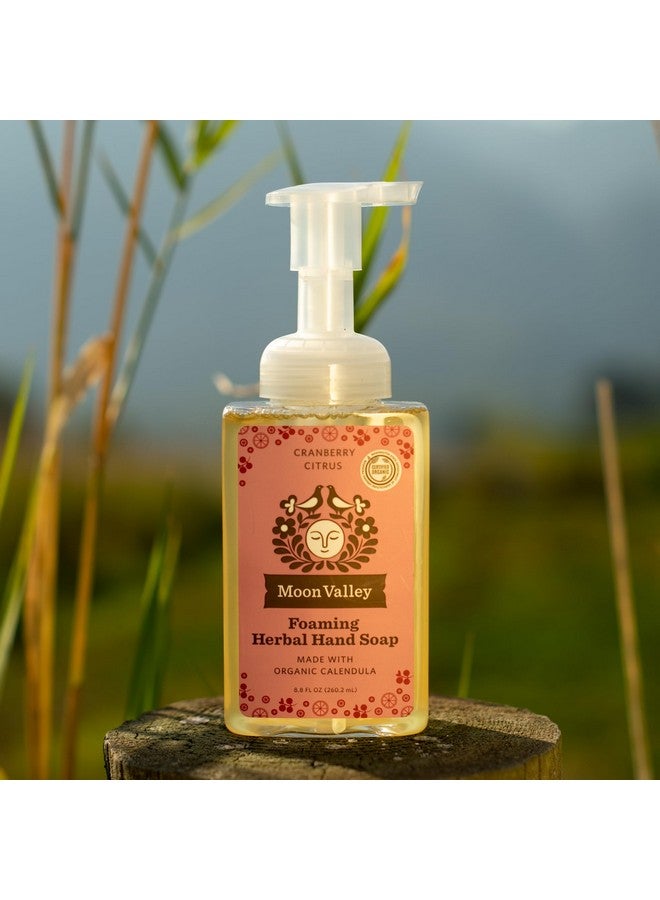 Moon Valley Herbal Foaming Hand Soap Vegan (Cranberry Citrus Recyclable Bottle)
