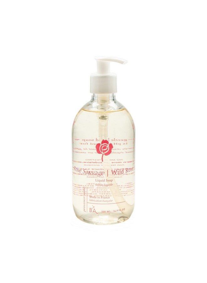 Luxury Hand Soap By Provence Santé 16.9 Oz Liquid Hand Soap For Bathroom French Soap With Moisturizing With Sweet Almond Oil Floral Wild Rose Scent Liquid Soap Bottle With Pump