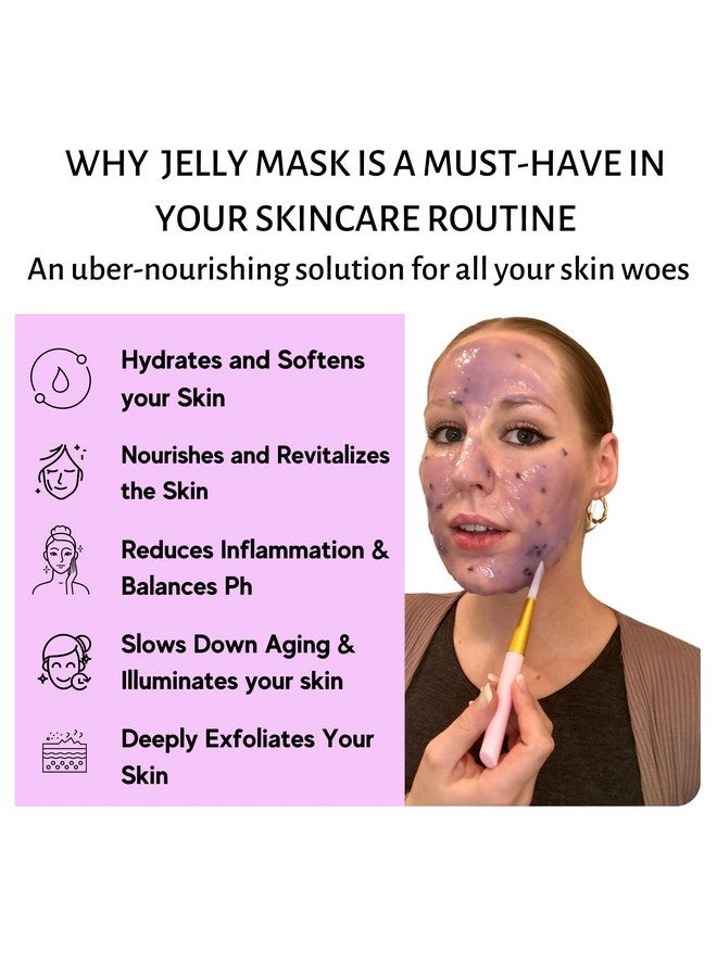 Jelly Face Mask For Facials Lavender Hydrating, Brightening & Nourishing Jelly Mask With Free Jade Roller & Spatula | Professional Hydrojelly Masks | Vajacial Jelly Mask Powder | 23 Oz