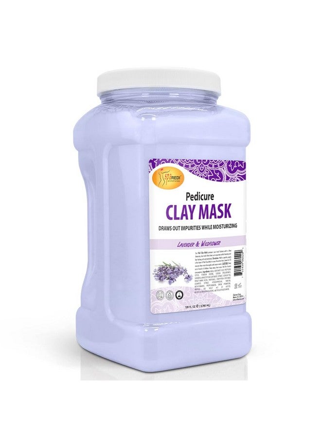Clay Mask Lavender And Wildflower 128 Oz Pedicure And Body Deep Cleansing Skin Pore Purifying Detoxifying And Hydrating Natural Bentonite Clay Infused With