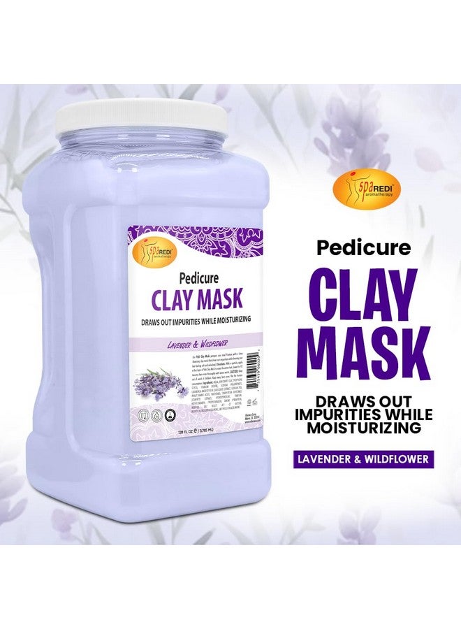 Clay Mask Lavender And Wildflower 128 Oz Pedicure And Body Deep Cleansing Skin Pore Purifying Detoxifying And Hydrating Natural Bentonite Clay Infused With