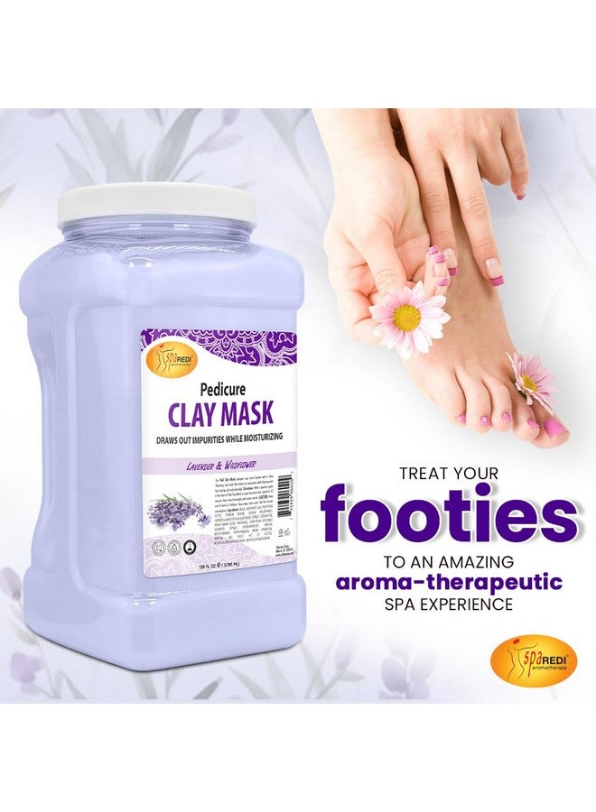 Clay Mask Lavender And Wildflower 128 Oz Pedicure And Body Deep Cleansing Skin Pore Purifying Detoxifying And Hydrating Natural Bentonite Clay Infused With