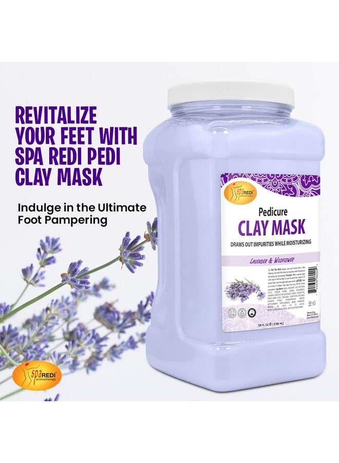 Clay Mask Lavender And Wildflower 128 Oz Pedicure And Body Deep Cleansing Skin Pore Purifying Detoxifying And Hydrating Natural Bentonite Clay Infused With