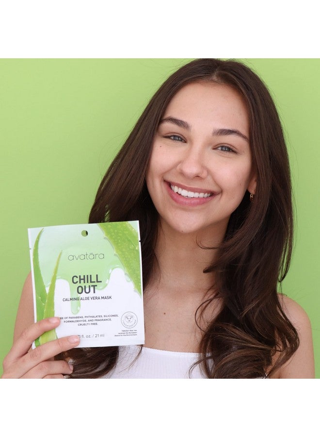 Chill Out Face Masks, 15 Sheets, Hydrating Aloe Vera, Soothing Skin, Unisex