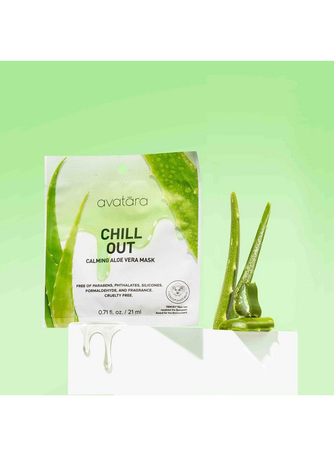 Chill Out Face Masks, 15 Sheets, Hydrating Aloe Vera, Soothing Skin, Unisex