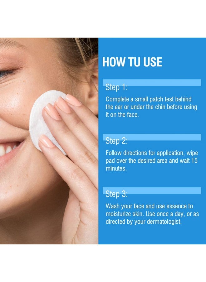 10% Glycolic Acid + 2% Salicylic Acid Peel Pads Bacheri Resurfacing Pads For Face With Vitamins B5 C & E Allantoin Exfoliating Facial Peel For Dark Spots Blackhead Acne 55 Pads