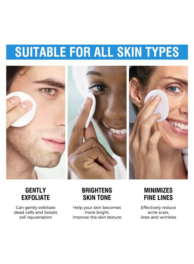 10% Glycolic Acid + 2% Salicylic Acid Peel Pads Bacheri Resurfacing Pads For Face With Vitamins B5 C & E Allantoin Exfoliating Facial Peel For Dark Spots Blackhead Acne 55 Pads