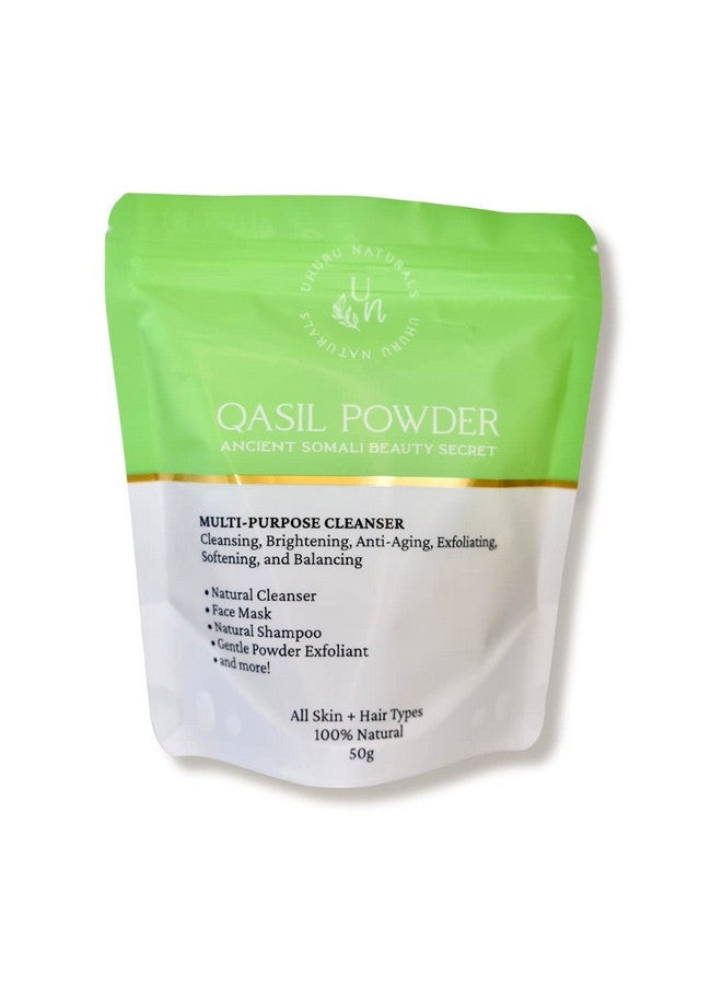 Qasil Powder 50 Grams Ancient Somali Beauty Secret Gentle Deep Cleansing Facial Mask For Beautiful Glowing Skin. Reduces Dark Marks And Scars. Brightens. Detoxifies.