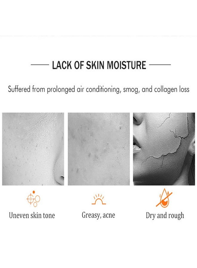 Essence Facial Mask Tencel Material Antiacne Antiwrinkles After Sun Moisturizing Deep Cleaning Contractive Pore 25Ml/0.88Fl.Oz X 10Pcs (Vitamin C & Nicotinamide(10Pcs))