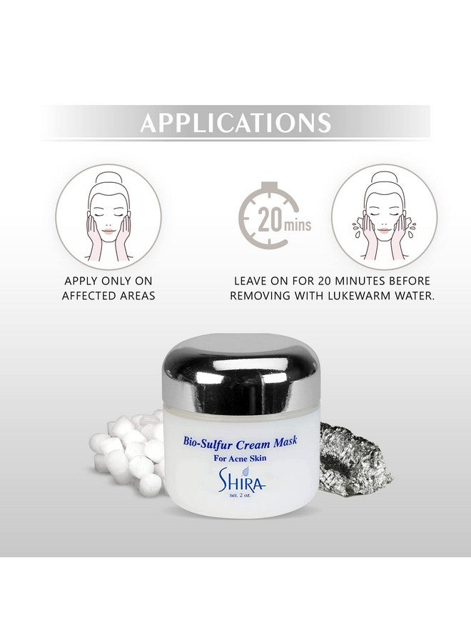 Solar Energy Bio Sulphur Face Mask 2Oz With Sulphur & Organic Aloevera Treatment For Acneprone Dark Spot And Oily Skin Care