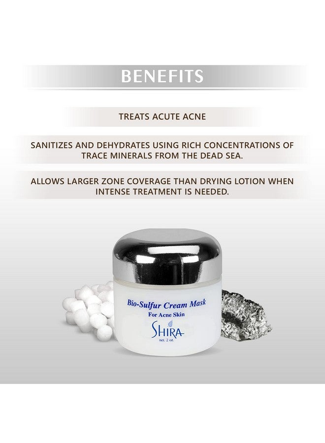 Solar Energy Bio Sulphur Face Mask 2Oz With Sulphur & Organic Aloevera Treatment For Acneprone Dark Spot And Oily Skin Care