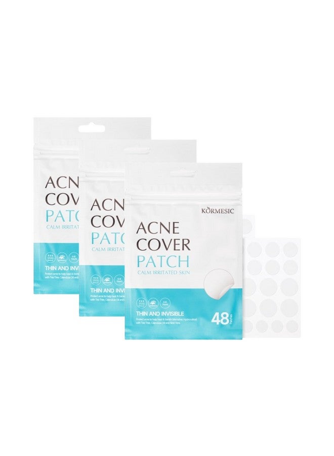 Acne Pimple Patches (3 Packs 144 Patches) Hydrocolloid Patch With Tea Tree Oil Cruelty Free & Certified Vegan