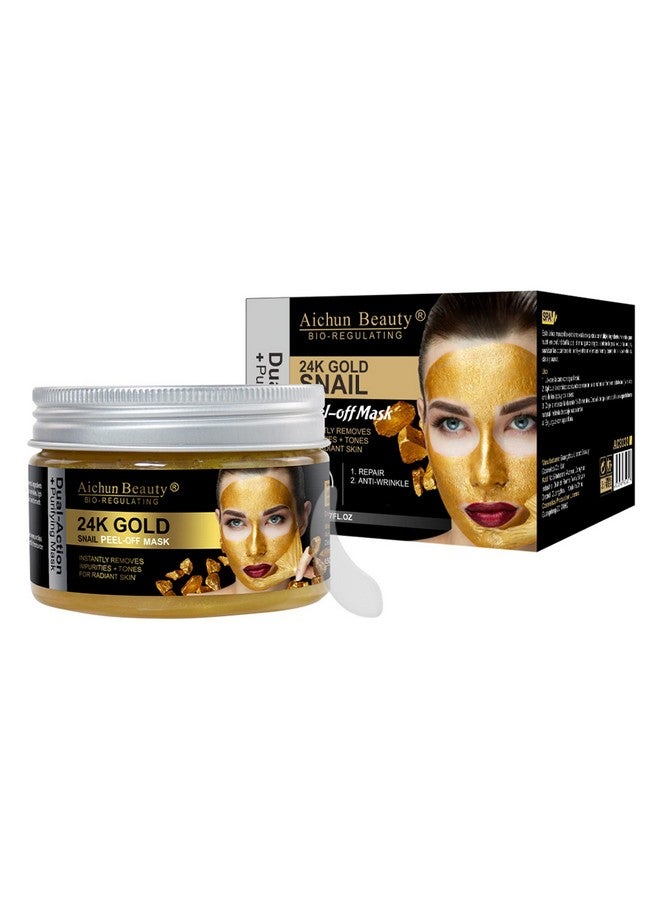24K Gold Snail Peeloff Mask Purifying Repair Antiwrinkle 150Ml/5.07Fl.Oz