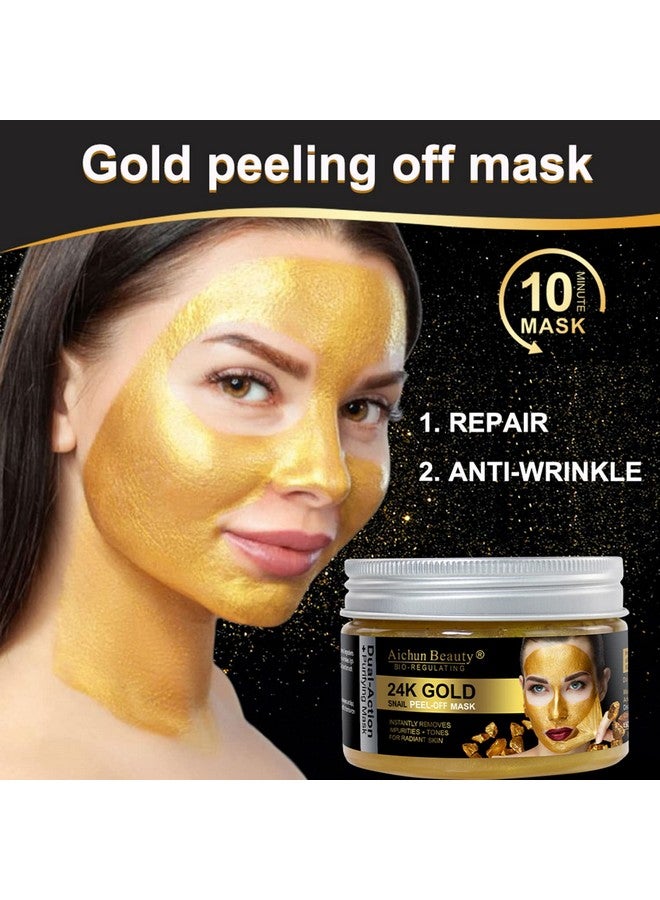 24K Gold Snail Peeloff Mask Purifying Repair Antiwrinkle 150Ml/5.07Fl.Oz