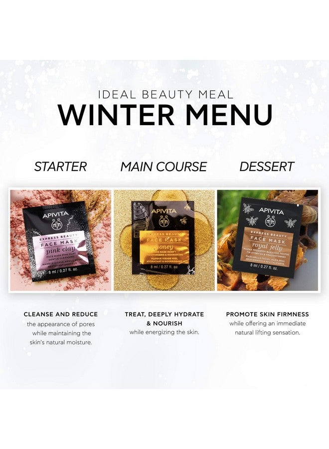 Express Beauty Face Mask With Honey Shea Butter & Sunflower Oil Deeply Moisturizing Nourishing & Energizing Treatment For All Skin Types