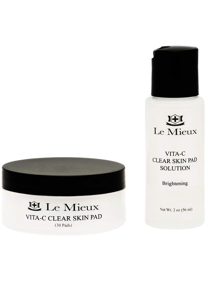 Vitac Clear Skin Pad Tripleaction Facial Exfoliant Pads With Glycolic Acid Pads & Antioxidant Vitamin C (2 Oz / 30 Pads)