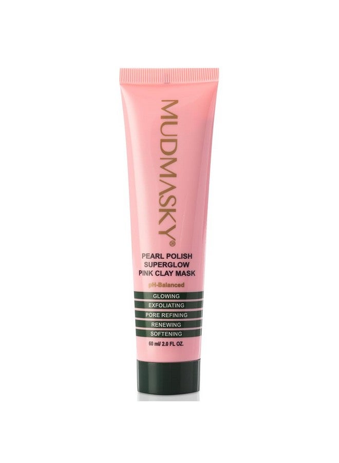 Pearl Polish Superglow Pink Clay Mask 2.0 Oz. / Premium Australian Pink Clay/Fragrancefree/Sensitive Skin