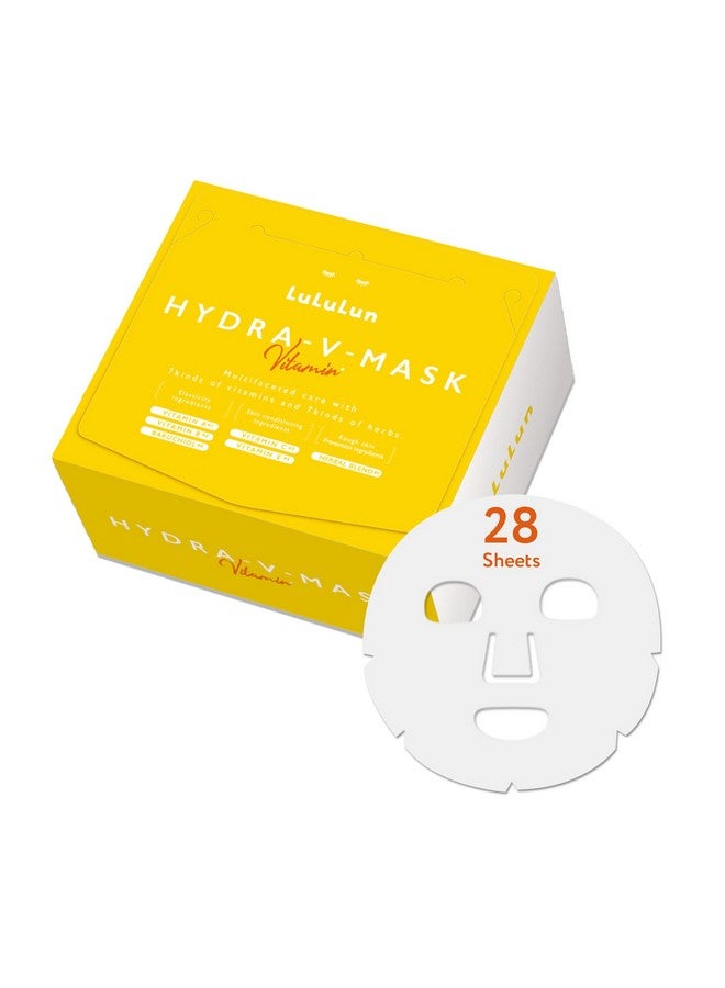 Hydra V Vitaminpacked Facial Sheet Mask 28 Sheets Hydrating Face Mask With Vitamin C & E Skincare Cotton Face Mask Facial Kit