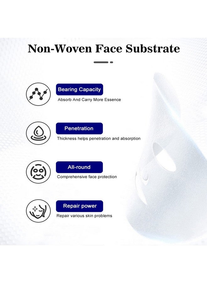 Collagen Extract Essence Facial Mask Moisturizing Face Wrinkle Acne Scars Rough Pores Prevents Aging Smooth Skin 25Ml/ 0.88Fl.Oz (10 Pack)